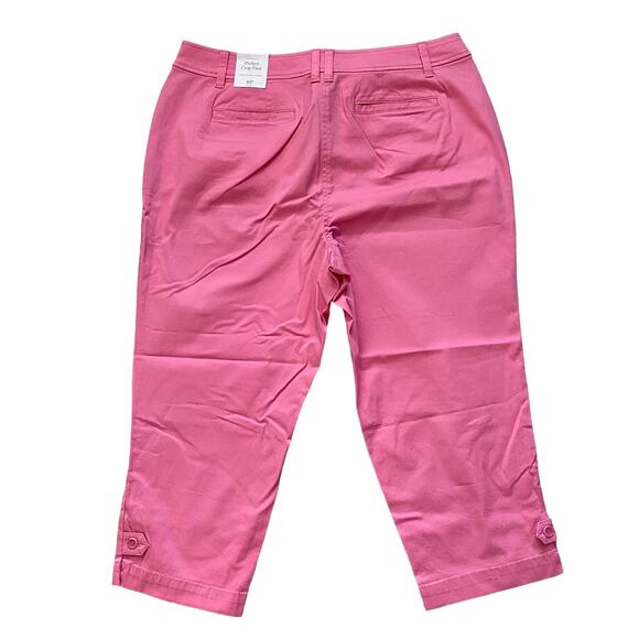 Talbots Perfect Crop Pant Slim Leg Pink size 16P Curvy - Picture 1 of 13